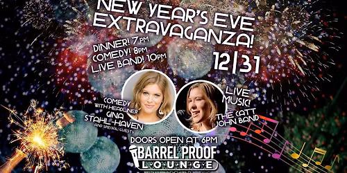 New Year\u2019s Eve Extravaganza \u2013 Dinner \u2022 Comedy \u2022 Live Band \u2022 Champagne
