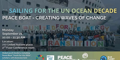 Sailing for the UN Ocean Decade : Peace Boat partnerships for SDG14