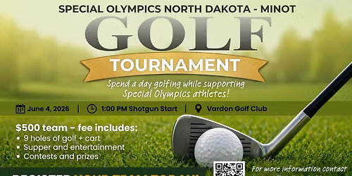 Special Olympics ND \u2013 Minot Golf Tournament 2026
