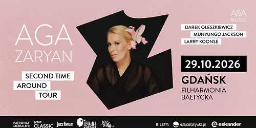 Gda\u0144sk \u00b7 29.10.2026 \u00b7 Aga Zaryan \u00b7 Second Time Around Tour