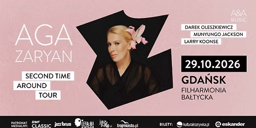 Gda\u0144sk \u00b7 29.10.2026 \u00b7 Aga Zaryan \u00b7 Second Time Around Tour