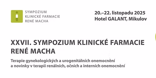 XXVII. sympozium klinick\u00e9 farmacie Ren\u00e9 Macha