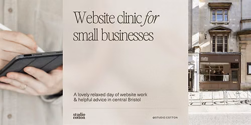 Website Clinic with Studio Cotton ~ Help & advice for small businesses