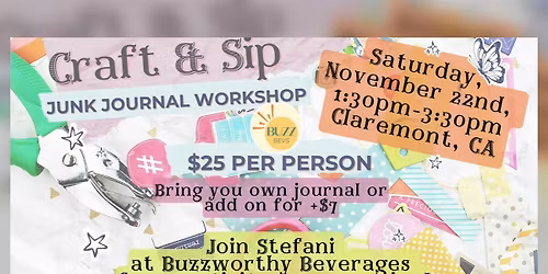 Craft & Sip: Junk Journal Workshop