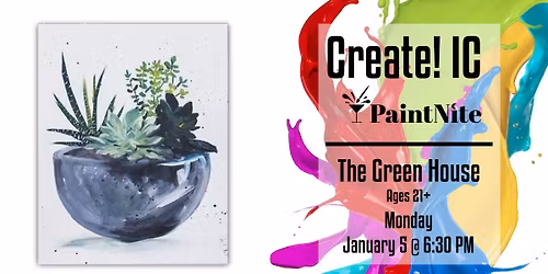 Paint Nite at The Green House: Simple Succulents