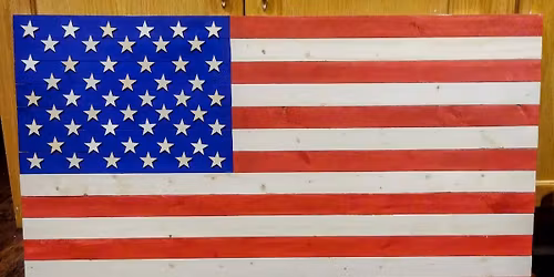Rustic American Flags