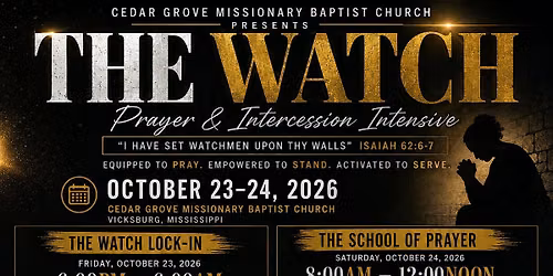 The Watch: Prayer and Intercession Intensive