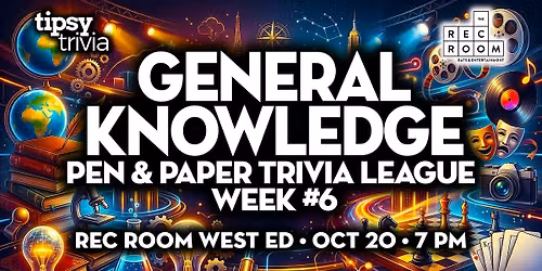 Edmonton: Rec Room West Ed - Pen & Paper GK League Week 6 - Oct 20, 7pm