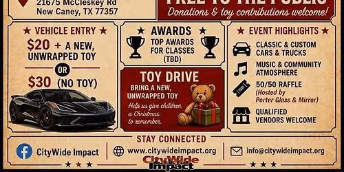1st Annual CityWide Impact Classic & Custom Car Show & Toys for Tots