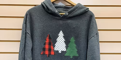 Christmas Appliqu\u00e9 Hoodie