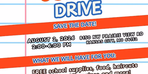 BACK TO SCHOOL DRIVE \u201826