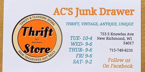 THRIFT STORE STOREWIDE SALE