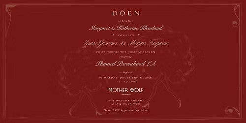 D\u00d4EN's Annual Holiday Fundraiser Benefitting Planned Parenthood