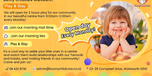 Open Day Every Monday!