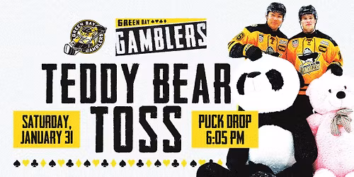 Green Bay Gamblers - Teddy Bear Toss