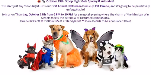 October Stoop Night! Extra Special Halloween Pet Parade!