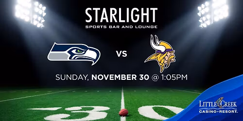 Seahawks vs Vikings Watch Party in Starlight