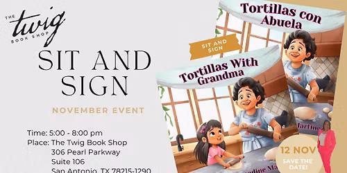Sit and Sign Tortillas with Grandma Book Event