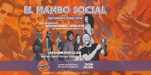 El Mambo Social - Sat June 13th - Mambo (on2) Night incl workshop & shows