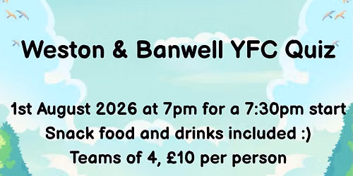 Weston and Banwell YFC quiz