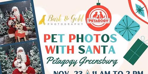 Pet Photos with Santa at Petagogy Greensburg