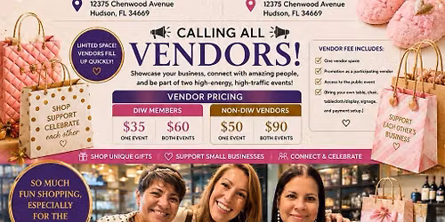 Vendors for DIW Friendsgiving 