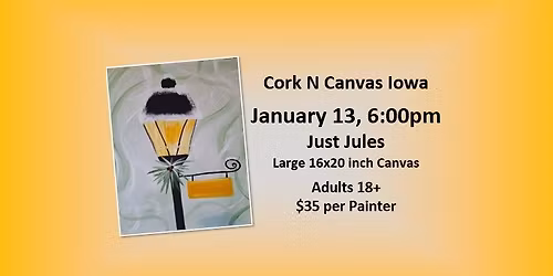 Just Jules -Lamp Post- Cork N Canvas Iowa
