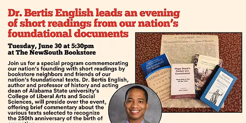 Dr. Bertis English moderates a program of readings