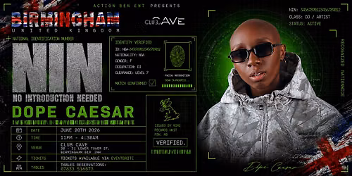 Dope Caesar live in Birmingham