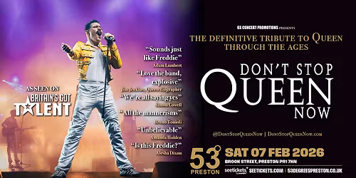 Don't Stop Queen Now at 53 Degrees Preston 2026
