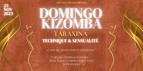 Domingo Kizomba " Taraxina, technique et sensualit\u00e9 "