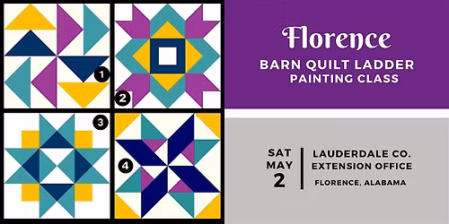 Florence Barn Quilt Ladder  Painting Class - SATURDAY, MAY 2