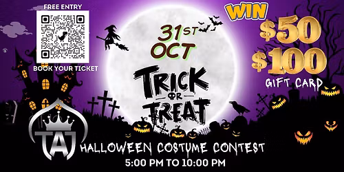 Taj Haunted Costume Contest \u2013 Win $100 Gift Card \ud83d\udc7b\n\n