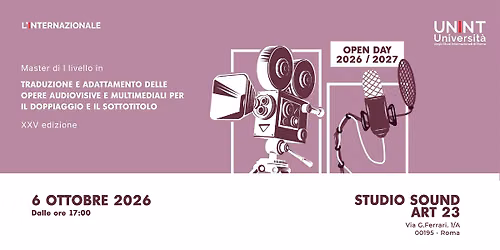 Open Day master in Traduzione audiovisiva