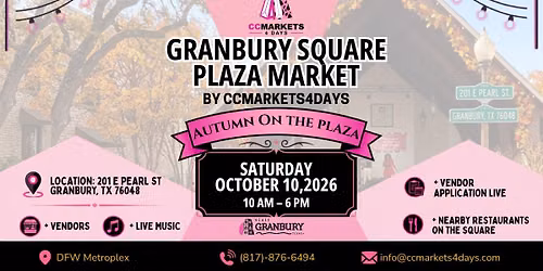 Granbury Plaza Market by CCMarkets4Days | Autumn on the Plaza