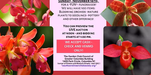South Carolina Orchid Society's Annual Fall Orchid Auction