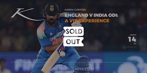 ENGLAND V INDIA ODI: A VIP EXPERIENCE