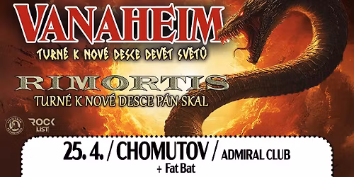VANAHEIM | RIMORTIS | FAT BAT | CHOMUTOV - Turn\u00e9 2026