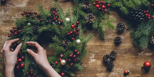 Wreath Making with Cheese & Wine