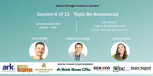 Chicago Cashflow Breakfast Club: REI Education & Networking event - 6\/20