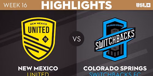 New Mexico United vs. Colorado Springs Switchbacks FC