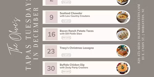 Tapas Tuesdays in December