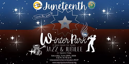 Juneteenth in Winter Park: Jazz & Jubilee A Night Under the Stars