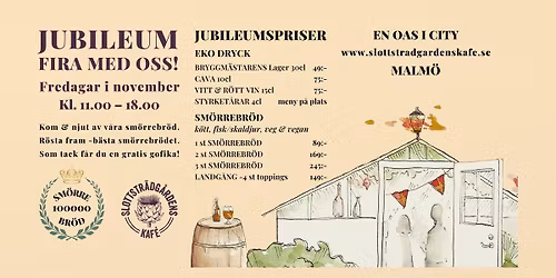 Slottstr\u00e4dg\u00e5rdens Kaf\u00e9 Fredagsjubileum