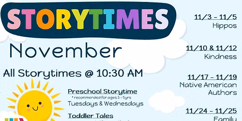 Preschool Storytime!