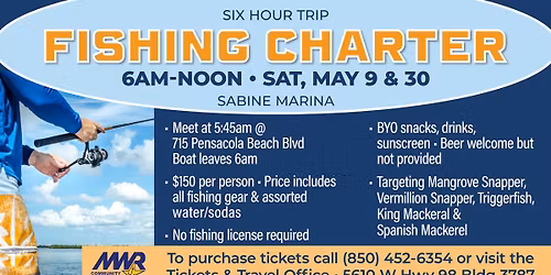 Six Hour Fishing Charter Trip - May 30