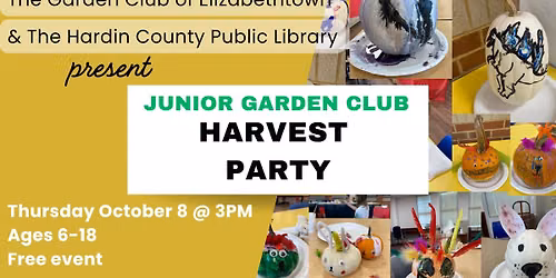 Harvest Party - Junior Garden Club