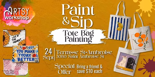 Paint & Sip | Tote Bag Painting Edition