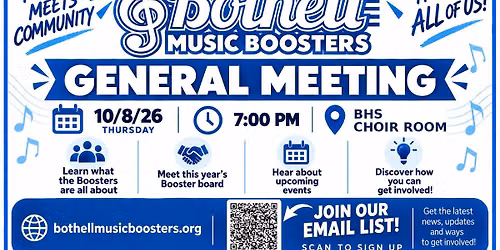 BHS Music Boosters General Meeting - ALL ARE WELCOME!
