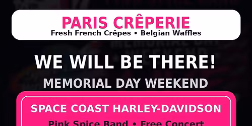 Paris Cr\u00eaperie at Space Coast Harley-Davidson Memorial Day Weekend